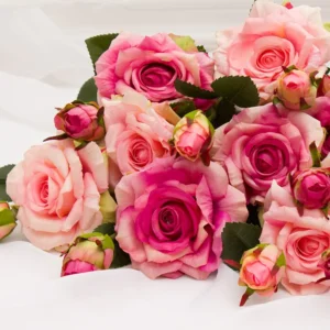 Real Touch Silk Roses for Weddings & Christmas Decor