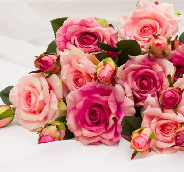 Real Touch Silk Roses for Weddings & Christmas Decor