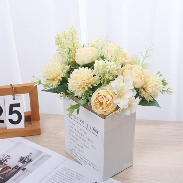Peony Rose Artificial Flower Bouquet-Congratulations - Image 5