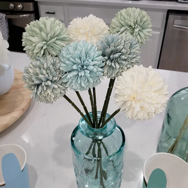 Winter Silk Dandelion Bouquet – 3/5pcs Artificial Flowers - Image 15