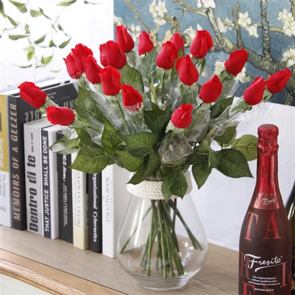 Artificial Rose Bouquet – 25pcs Real Touch Silk Flowers - Image 3