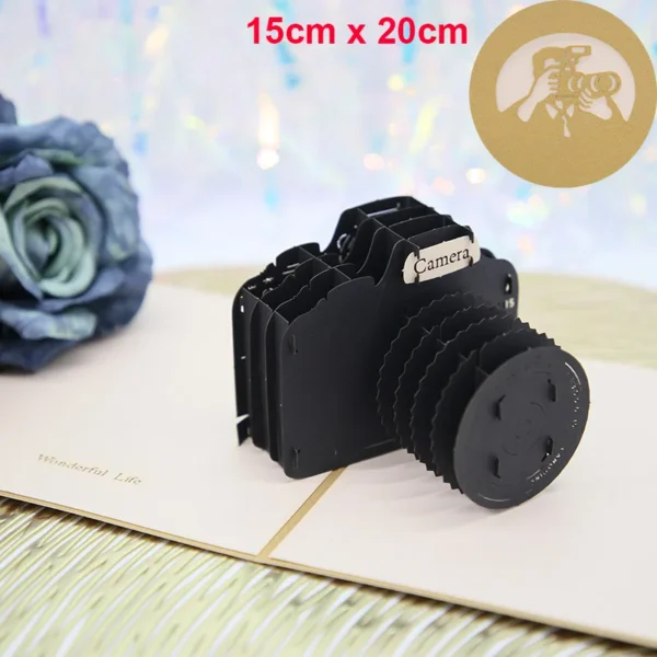 3D Pop-Up Birthday Greeting Card with Cake & Piano Design - Image 22