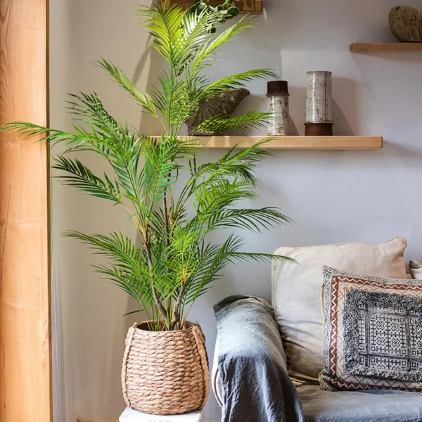 125cm Artificial Palm Tree Green Tropical Home Decor - Image 3
