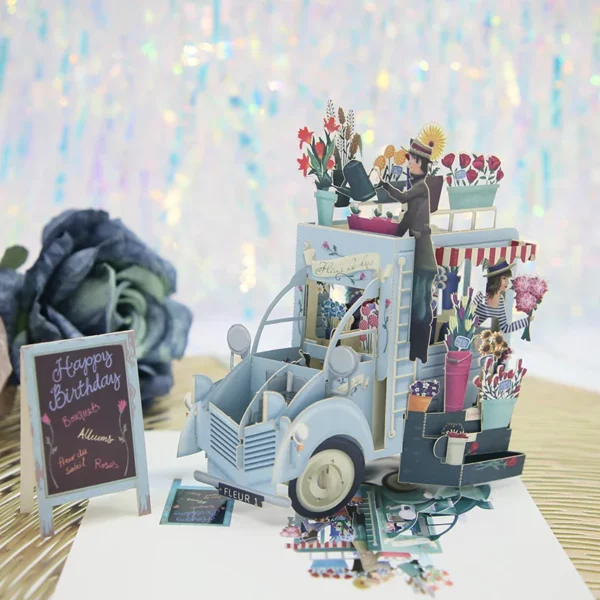 3D Pop-Up Birthday Greeting Card with Cake & Piano Design - Image 16
