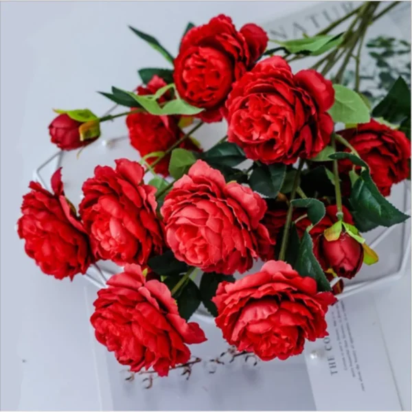 Congratulations Peony Bouquet – Artificial Silk Flowers - Image 2