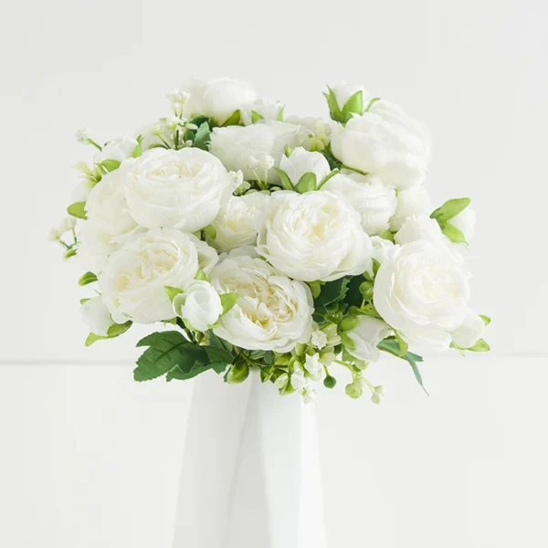 Silk Rose Bouquet – Wedding, Birthday & Home Decoration