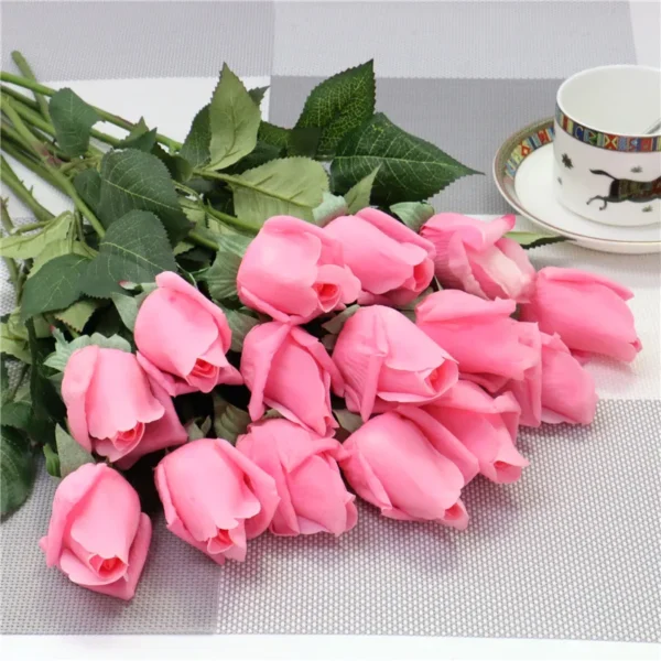 15pcs Real Touch Artificial Roses for Home & Weddings - Image 10