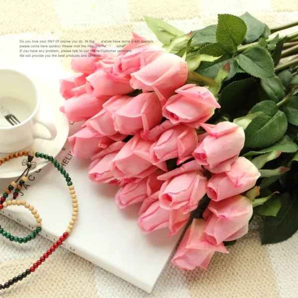 11pcs Real Touch Artificial Rose Bouquet – Home & Events - Image 10