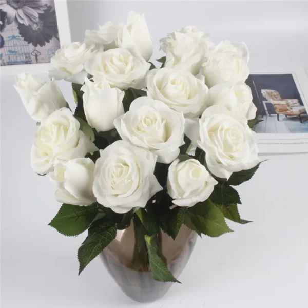 11pcs Real Touch Artificial Rose Bouquet – Home & Events - Image 34