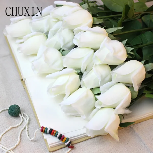 Artificial Rose & Peony Bouquet – 11pcs Wedding Decor - Image 3