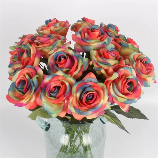 11pcs Real Touch Artificial Rose Bouquet – Home & Events - Image 33
