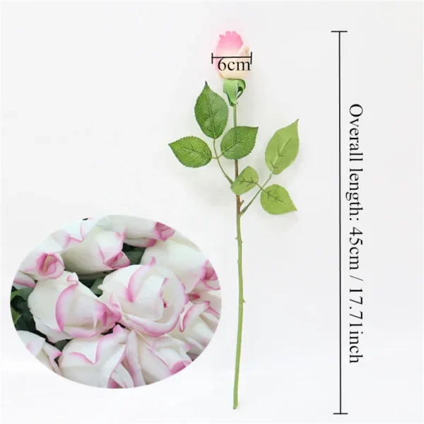 15pcs Real Touch Artificial Roses for Home & Weddings - Image 5