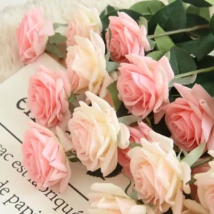 Buy Artificial Silk Rose Bouquet 10pcs – Real Touch Flowers in UK, London