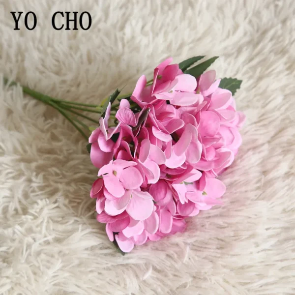 YO CHO Silk Hydrangea Bouquet – Birthday Party Decor - Image 8