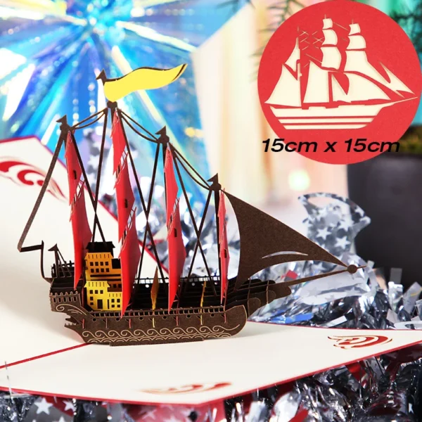 3D Pop-Up Birthday Greeting Card with Cake & Piano Design - Image 37