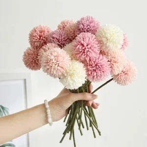 Winter Silk Dandelion Bouquet – 3/5pcs Artificial Flowers