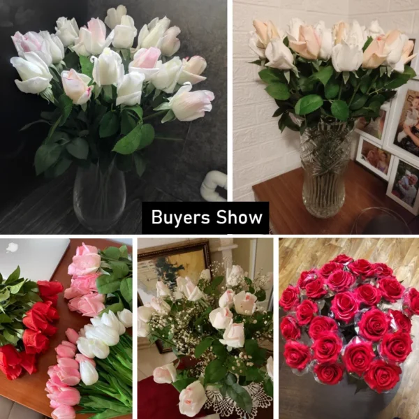 11pcs Real Touch Artificial Rose Bouquet – Home & Events - Image 6