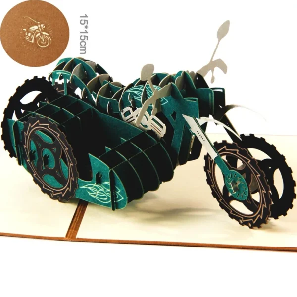 3D Pop-Up Birthday Greeting Card with Cake & Piano Design - Image 9