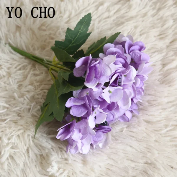 YO CHO Silk Hydrangea Bouquet – Birthday Party Decor - Image 16