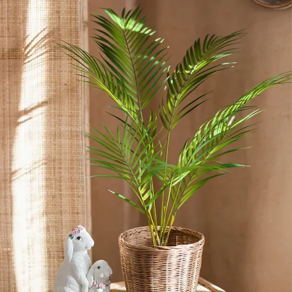 125cm Artificial Palm Tree Green Tropical Home Decor - Image 2