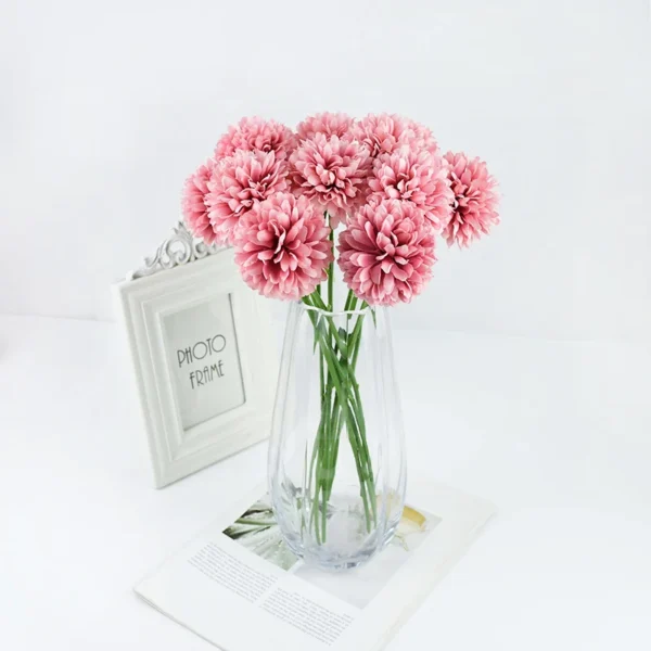 Winter Silk Dandelion Bouquet – 3/5pcs Artificial Flowers - Image 24