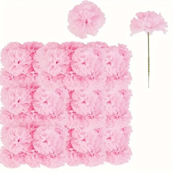 White Silk Carnation Single Stem – Sympathy & Funerals - Image 8