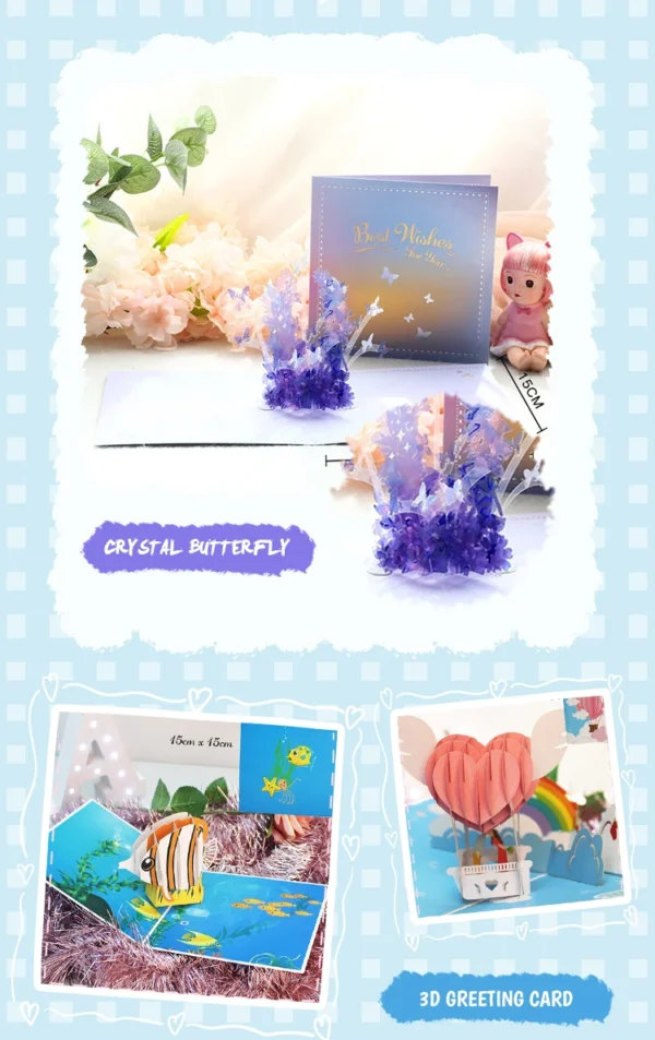3D Pop-Up Birthday Greeting Card with Cake & Piano Design - Image 52
