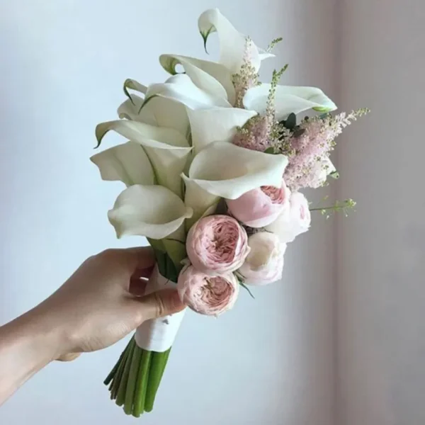 Spring Calla Lily Artificial Bouquet – 5Pcs - Image 25