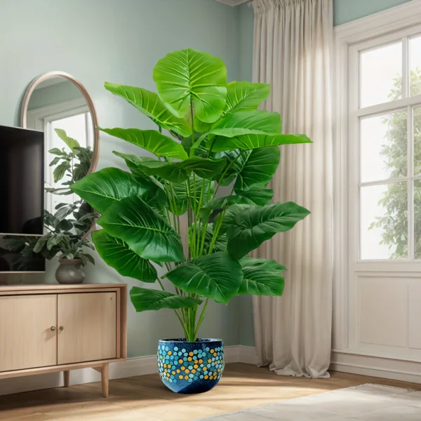 100cm Artificial Palm Tree with 18 Leaves – Faux Floor Plant - Image 7