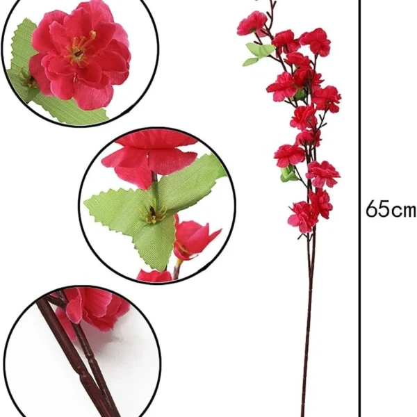 Silk Sakura Flower Bouquet – Artificial Roses for Decor - Image 7