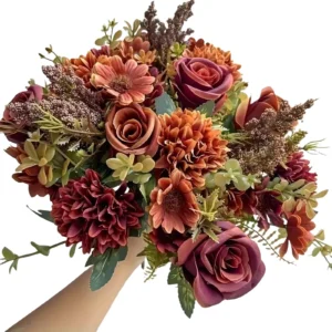 Artificial Rose Bouquet – Mixed Flowers Home & Garden Décor