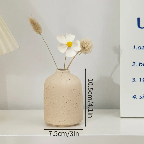 White Nordic Ceramic Flower Vase – Modern Room Decor - Image 32