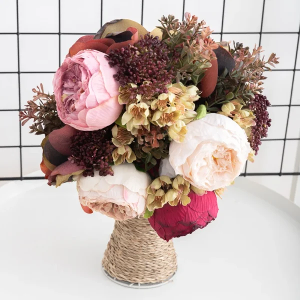 Artificial Silk Peony Bouquet – Wedding & Home Decor - Image 2