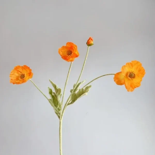Spring Silk Poppy Stems – Artificial Floral Bouquet Decor - Image 21