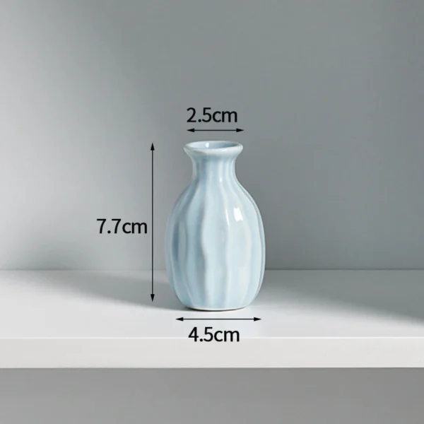 Mini Ceramic Glaze Vase – Multi-Coloured Bud Pot - Image 13