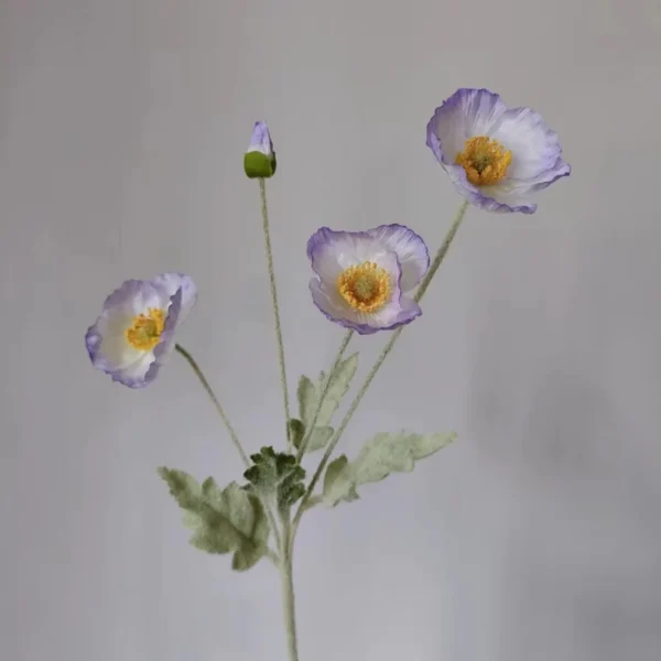 Spring Silk Poppy Stems – Artificial Floral Bouquet Decor - Image 7
