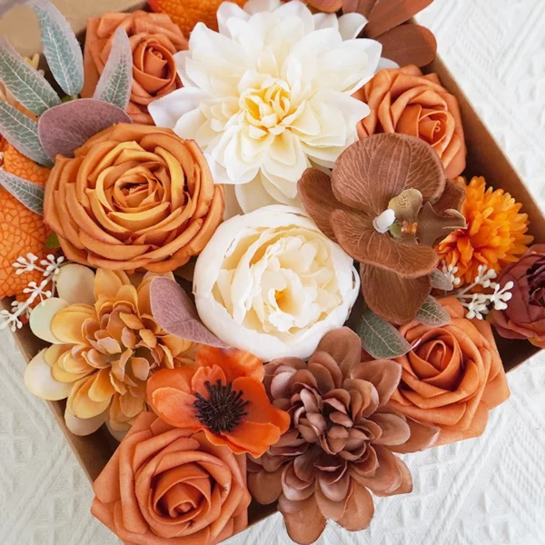 YeeNanee Autumn Terracotta Artificial Flowers Set - Image 8