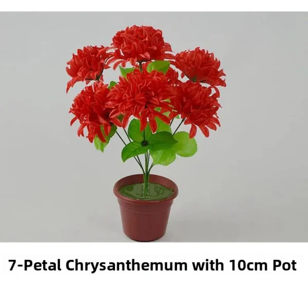 Plastic Chrysanthemum Bouquet for Sympathy & Funerals - Image 5