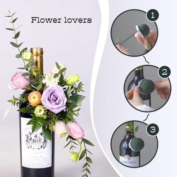 12pcs Mini Floral Foam Holders – Wet & Dry Green Blocks - Image 3