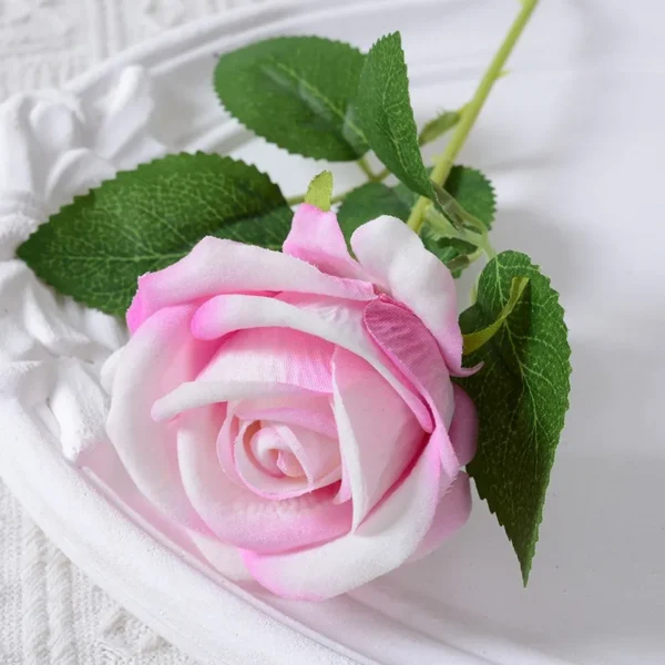 50pcs Velvet Artificial Rose Bouquet – Realistic Decor - Image 8