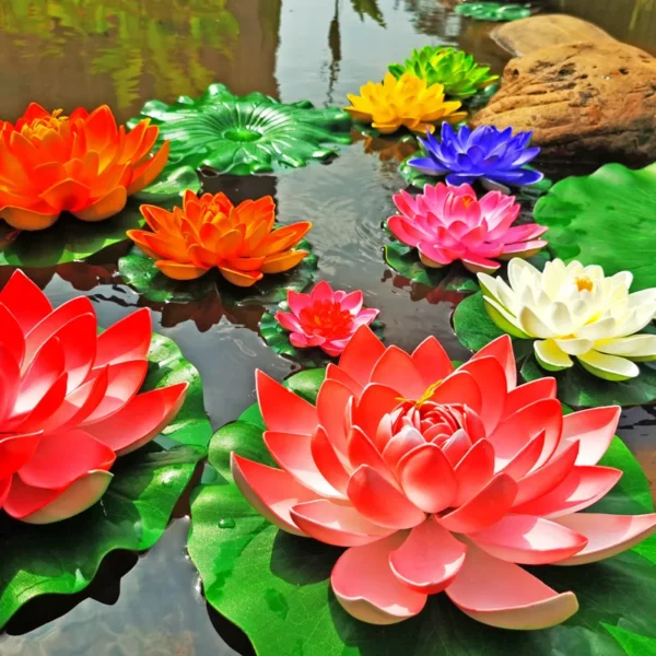 Artificial Floating Lotus Flowers for Pond & Wedding Decor - Image 4