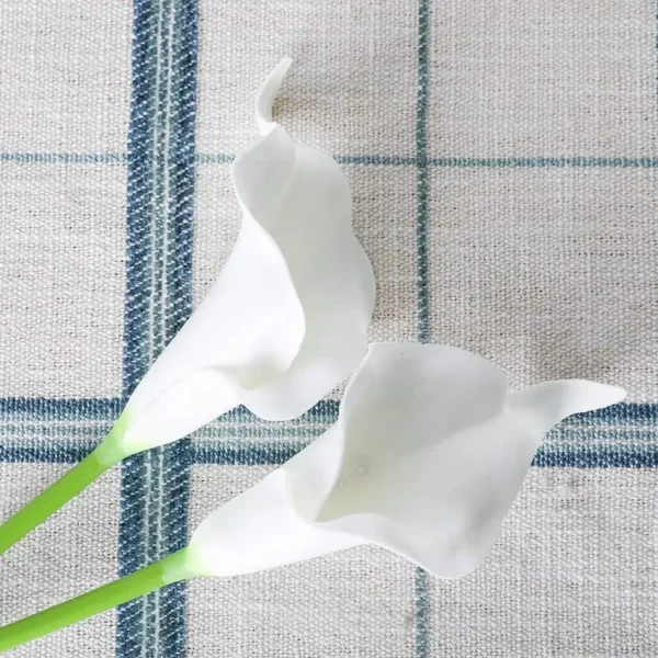 Artificial Calla Lily Bouquet – 20Pcs Pure White - Image 4