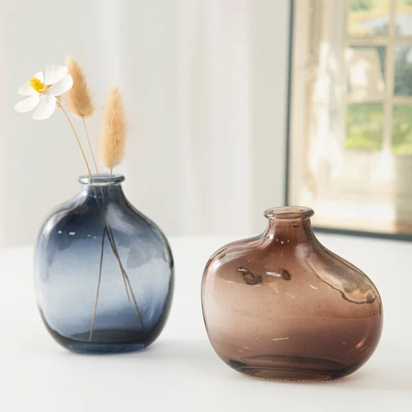 Retro Nordic Transparent Glass Vase for Flowers - Image 32