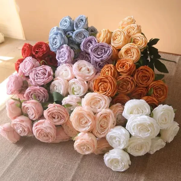 Congratulations Silk Rose Bouquet – 9 Heads Artificial Flowers - Image 2
