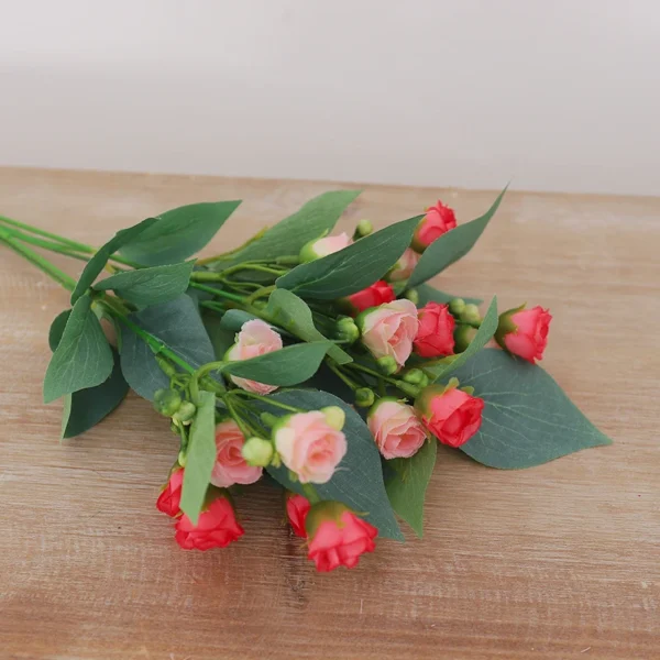 Spring Rose Silk Bouquet – Wedding & Home Decoration - Image 8