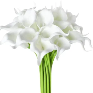 Artificial Calla Lily Bouquet – 20Pcs Pure White