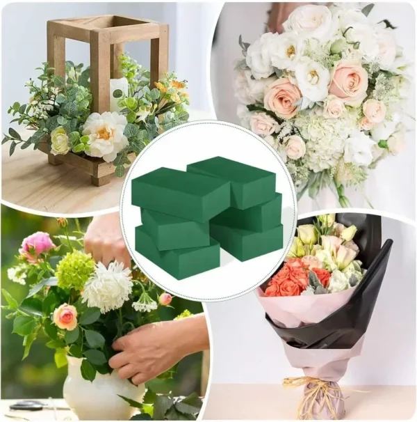 6Pcs Green Floral Foam Bricks for Flower Arrangements - Image 25