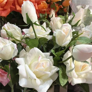 3pcs Real Touch Rose Bouquet – Artificial Flowers