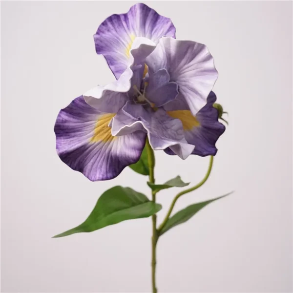 Artificial Iris Bouquet – 5 Stems Real Touch Flowers - Image 6
