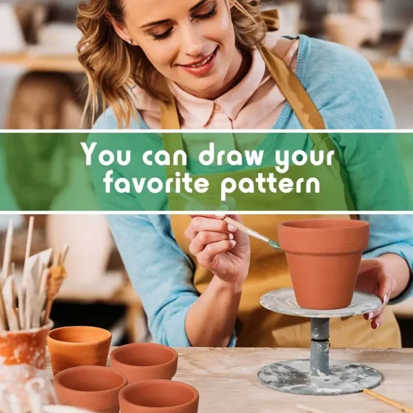 100 Pcs Mini Terracotta Pots with Drainage – 1.3 inch - Image 4